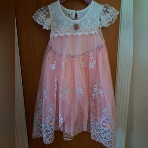 Pink and White Lace Dress By a Korean Brand